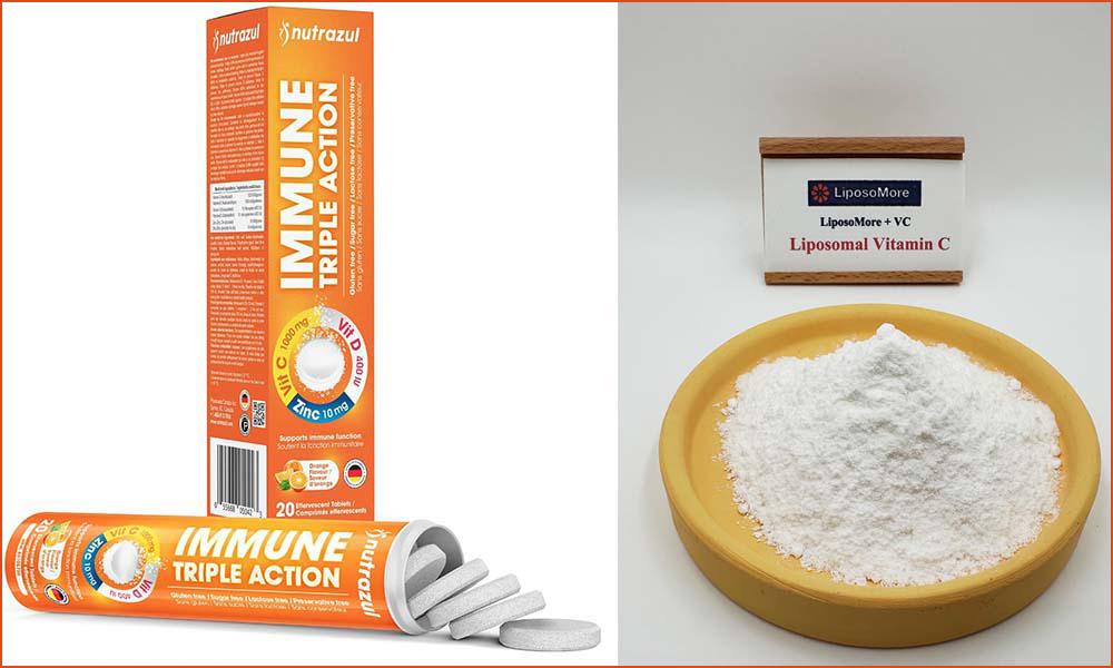 Liposomale Inhaltsstoffe für Brause tabletten